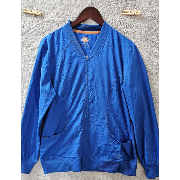 Galaxy Blue Dickies Scrubs Dynamix‎ Zip Front Warm Up Jacket DK330 Wmns Medium M - Picture 1 of 3
